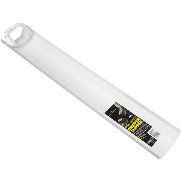 Amerimax 2 In. x 3 In. White Vinyl Dripper Flipper Splash Block 37030HP