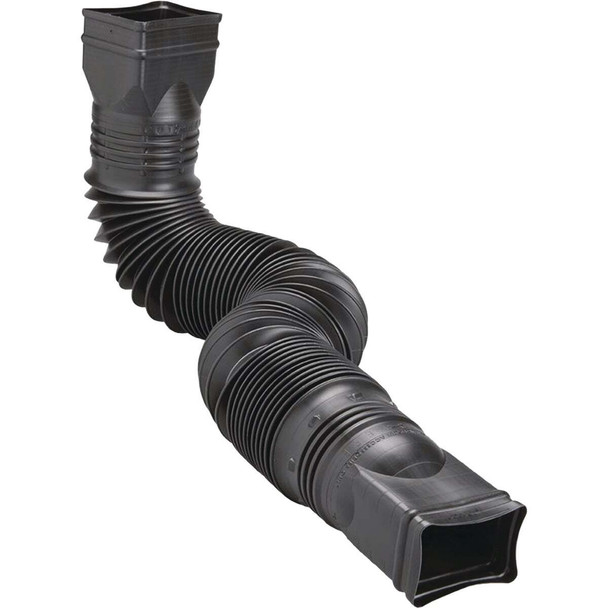 Amerimax Flex-A-Spout Black Vinyl Downspout Extension 85015