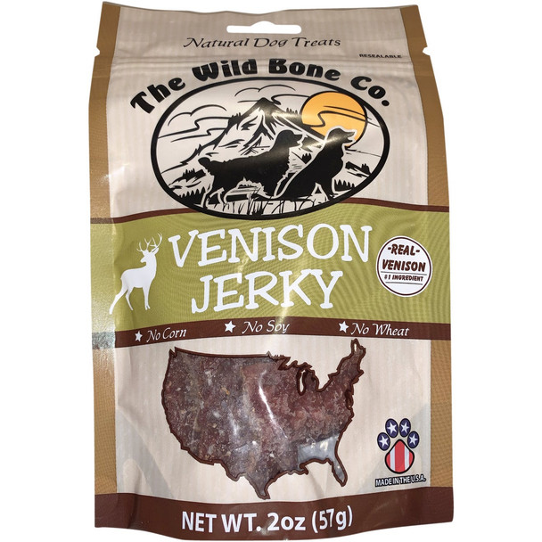 The Wild Bone Company Venison Jerky Dog Treat, 2 Oz. 1910.6