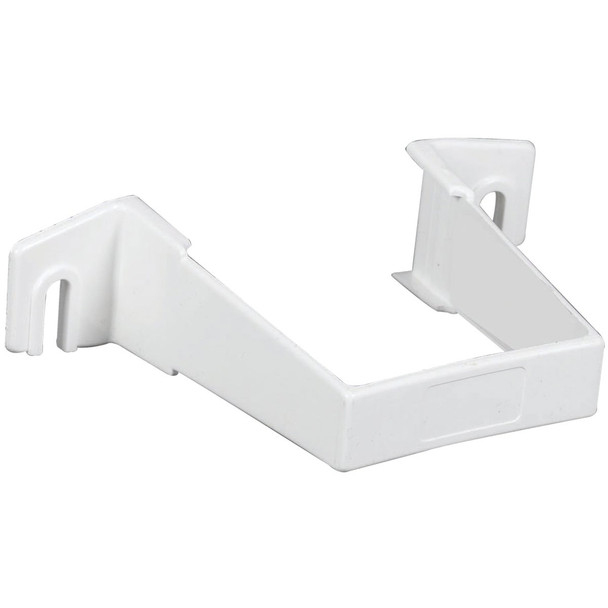 Amerimax 2 In. Contemporary White Vinyl Square Downspout Clip T0534HP Amerimax 2 In. Contemporary White Vinyl Square Downspout Clip T0534HP