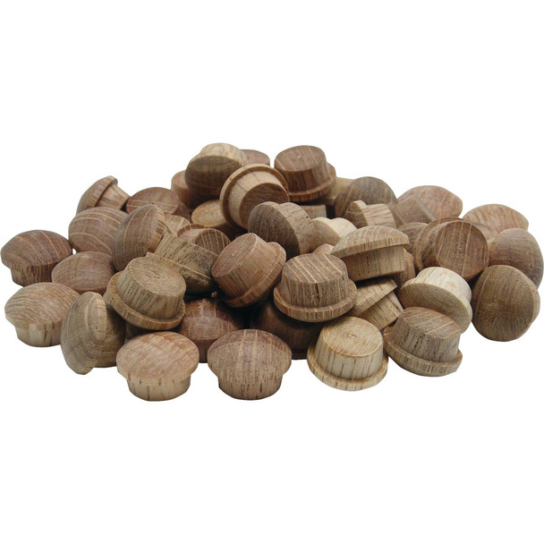 General Tools 1/2 In. Oak Round Head Button Plug (50-Count) 311012