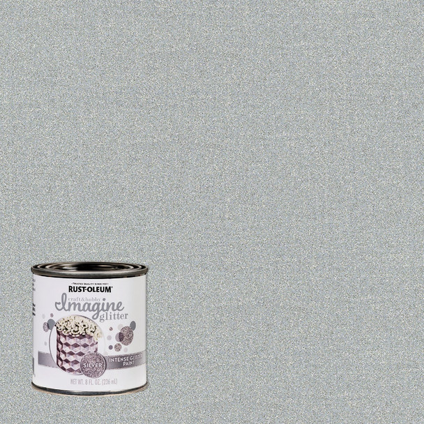 Rust-Oleum Imagine Craft & Hobby 8 Oz. Intense Silver Glitter Paint 345699