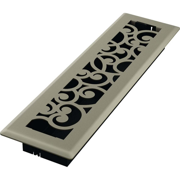 Imperial Wonderland 2-1/4 In. x 12 In. Satin Nickel Steel Floor Register RG3452