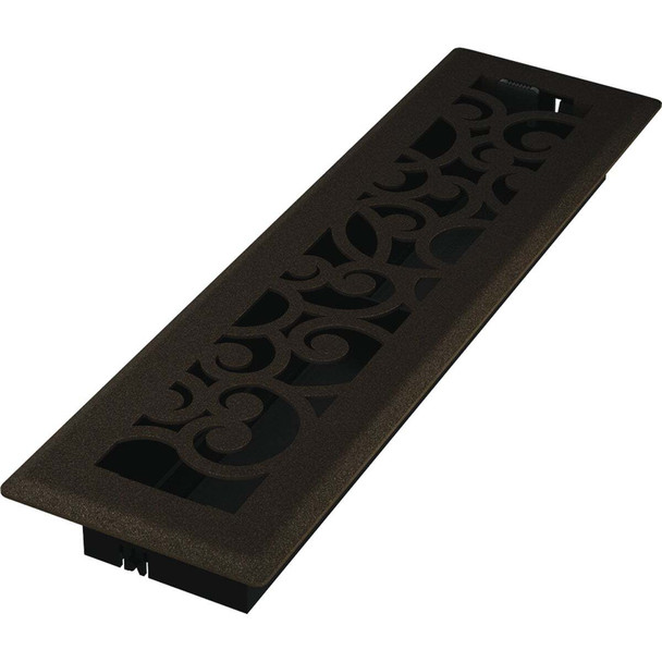 Imperial Wonderland 2-1/4 In. x 12 In. Bronze Age Steel Floor Register RG3353