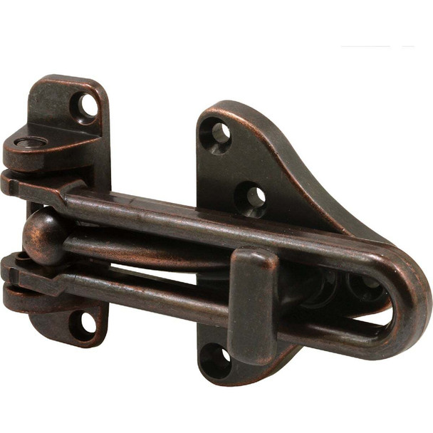 Defender Security Bronze Swing Bar Door Guard with Lock U 11317