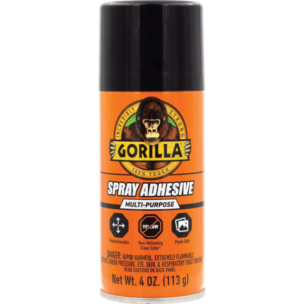 Gorilla 4 Oz. Heavy-Duty Multi-Purpose Spray Adhesive 119309