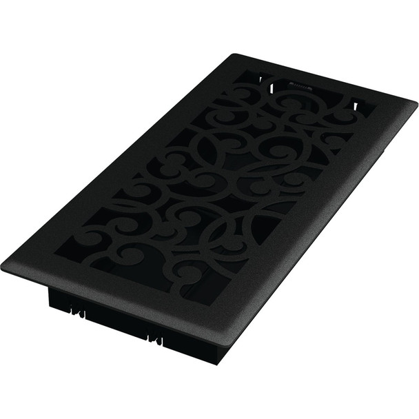 Imperial Wonderland 4 In. x 10 In. Black Iron Steel Floor Register RG3459