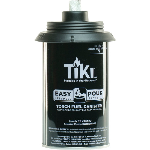 Tiki Easy Pour 12 Oz. Metal Torch Fuel Canister 1317054 Tiki Easy Pour 12 Oz. Metal Torch Fuel Canister 1317054