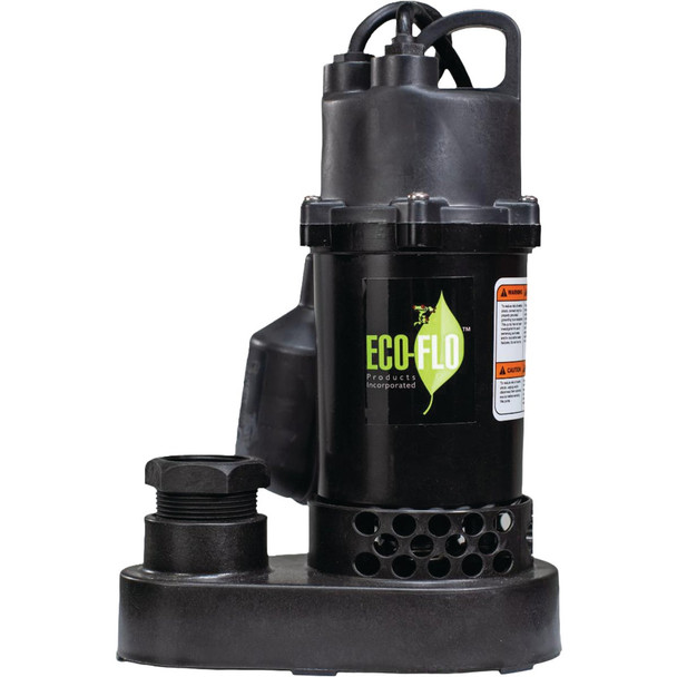 ECO-FLO 1/3 HP Wide Angle Switch Submersible Thermoplastic Sump Pump SPP33W