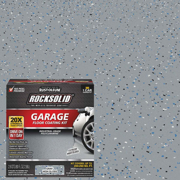 Rust-Oleum RockSolid Low VOC Garage Floor Coating Kit, Gray, 76 Oz. 60003