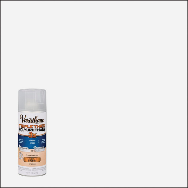 Varathane Triple Thick Satin Clear Spray Polyurethane, 11.25 Oz. 318290
