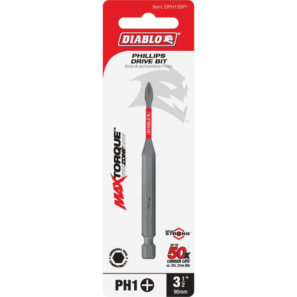 Diablo #2 Phillips 3-1/2 In. Power Impact Screwdriver Bit DPH235P1