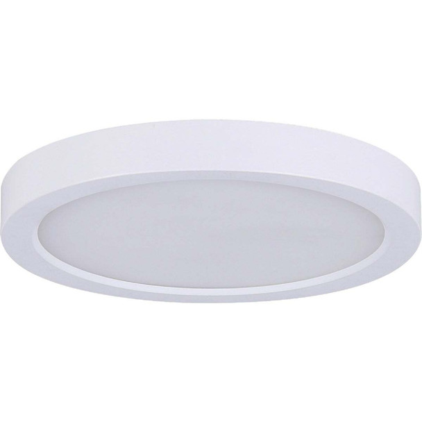 Canarm 11 In. White LED Round Disc Flush Mount Light Fixture DL-11C-22FC-WH-C