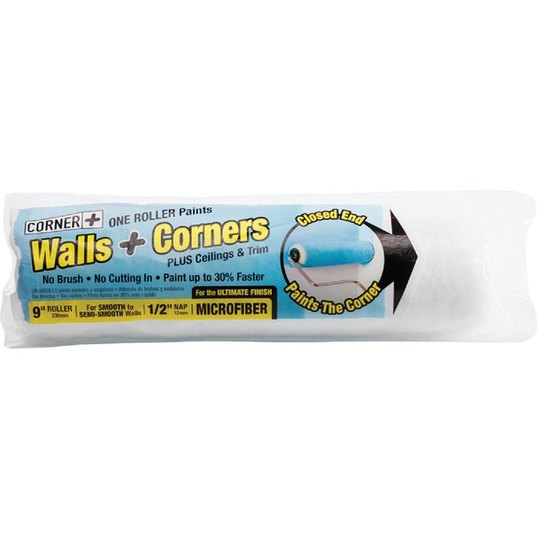 Corner Roller 9 In. x 1/2 In. Microfiber Paint Roller Cover 64212
