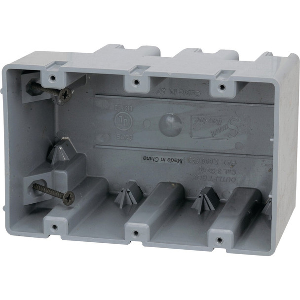 Madison Electric Smart Box 3-Gang PVC Molded Original Wall Box MSB3G
