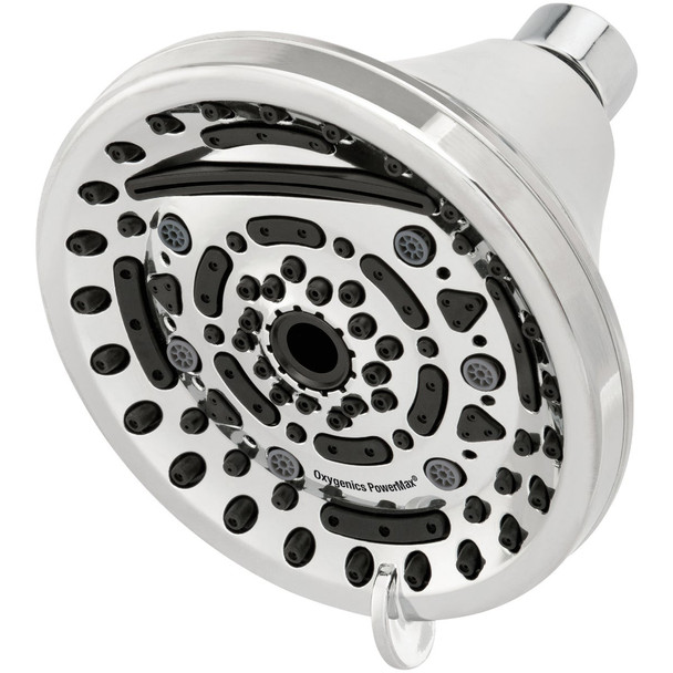 Oxygenics PowerMax 9-Spray 1.8 GPM Fixed Shower Head, Chrome 52288