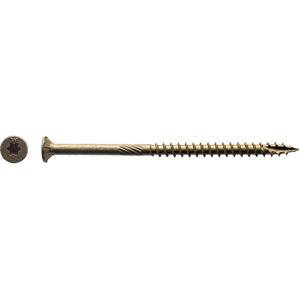 Big Timber #10 x 3-1/2 In. Bronze Flat Head Wood Screw (54 Ct., 1 Lb.) 1BTX10312