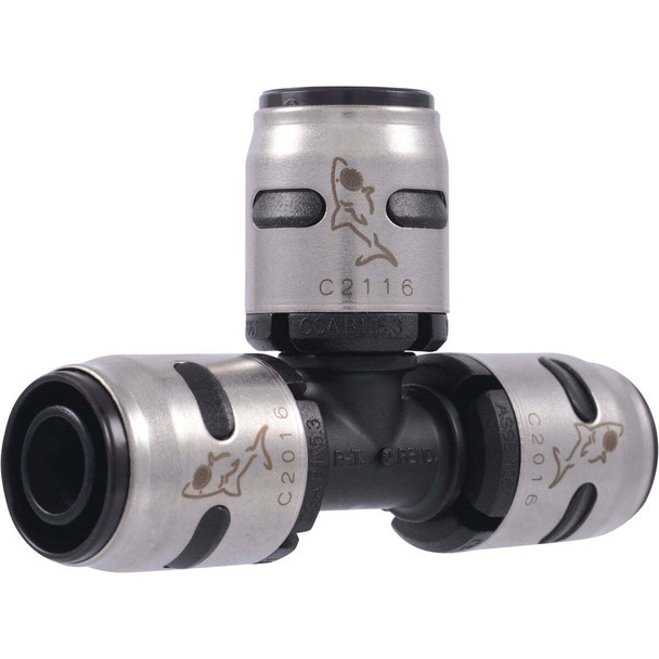 SharkBite EvoPex 1/2 In. x 1/2 In. x 1/2 In. Push-to-Connect Plastic Tee K362A