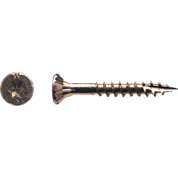 Big Timber #8 x 1-1/4 In. Yellow Zinc Flat Head Wood Screw (231-Count, 1 Lb.)