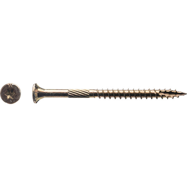 Big Timber #9 x 2-1/2 In. Yellow Zinc Flat Head Wood Screw (94-Count, 1 Lb.)