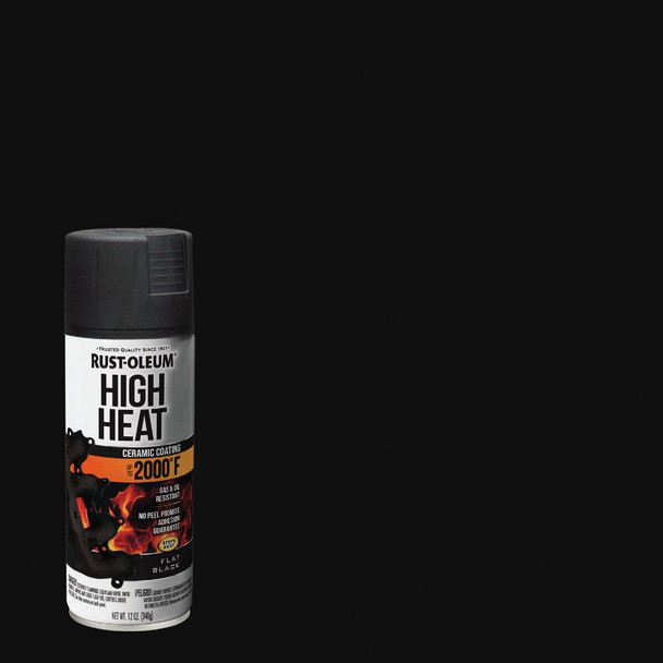 Rust-Oleum Stops Rust Flat Black 12 Oz. High Heat Spray Paint 248903