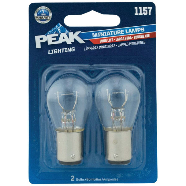 PEAK 1157 12.8/14V Mini Incandescent Automotive Bulb (2-Pack) 1157LL-BPP