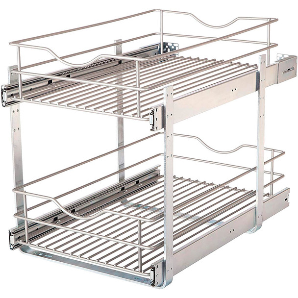 Real solutions 14" Dbl Pullout Basket RS-DBLMUB-14-FN