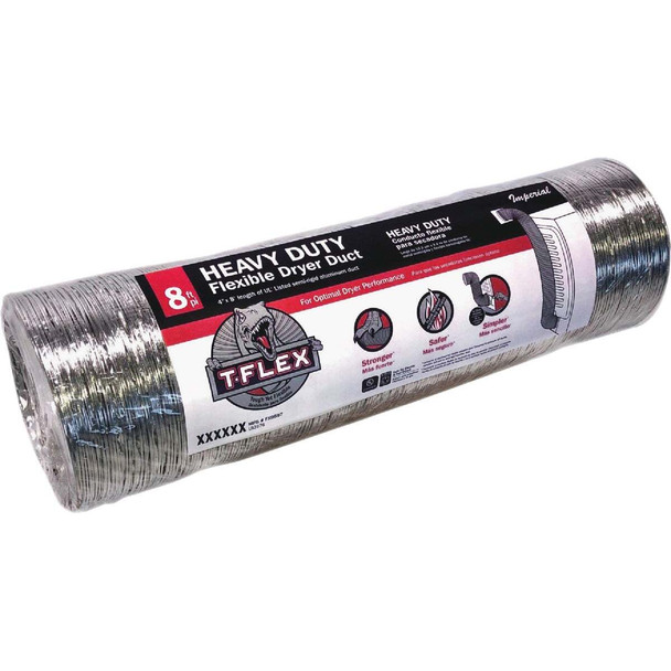 Imperial T-Flex 4 In. x 8 Ft. Aluminum Semi-Rigid Dryer Duct FX0597
