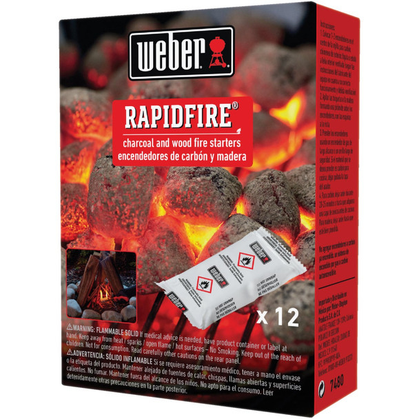 Weber Rapidfire Fire Starters (12-Pack) 7480