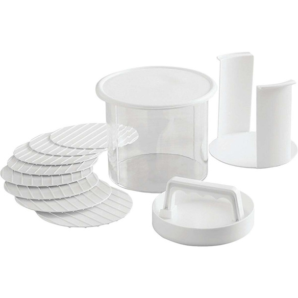 Mr. Bar-B-Q 6 In. Hamburger Press & Storage Container 40231Y