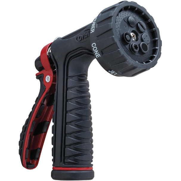 Orbit Pro Flo 7-Pattern Rear Trigger Nozzle, Red & Black 56920