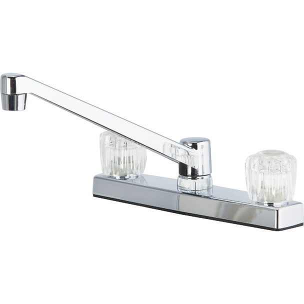 Home Impressions 2- Handle Knob Non-Metallic Kitchen Faucet, Chrome