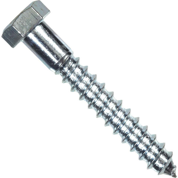 Hillman 1/4 In. x 6 In. Zinc Hex Lag Screw (100-Count) 230036