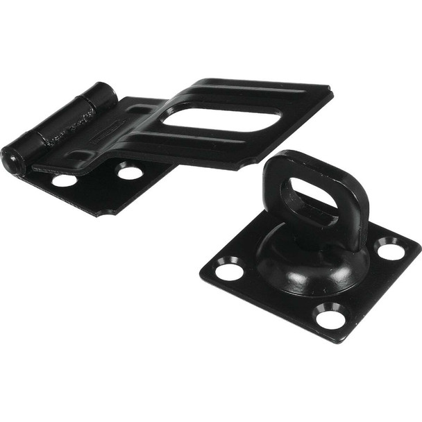 National Hardware 3-1/4 In. Black Swivel Safety Hasp N305-979