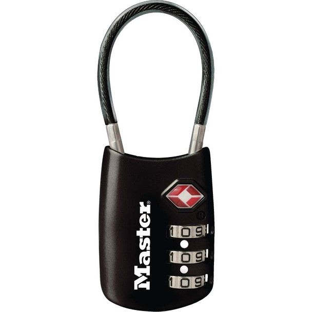 Master Lock 1.19 In. Steel Shackle Combination Padlock (TSA Accepted) 4688D