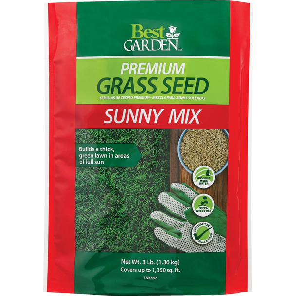 Best Garden 3 Lb. 900 Sq. Ft. Coverage Full Sun Grass Seed 71094