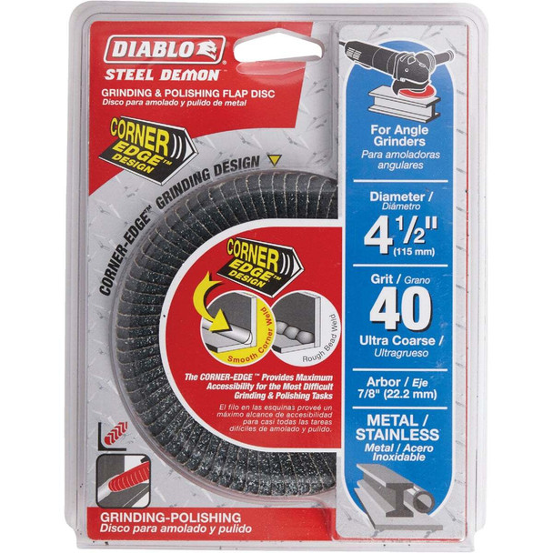 Diablo 4-1/2"40g Crnr Flap Disc DCC045040N01F