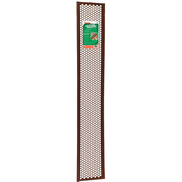 Frost King 6-1/2 In. x 3 Ft. Brown Vinyl Snap-In Gutter Screen G636BR