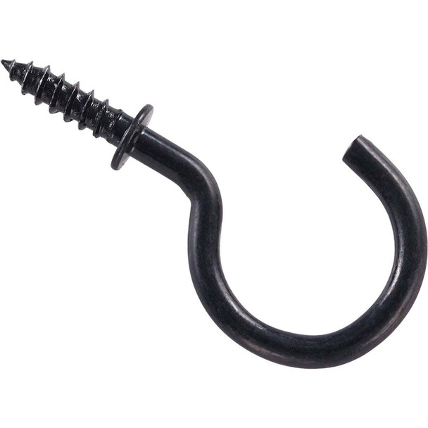National Hardware 1 In. Black Cup Hook (30-Count) N119-729