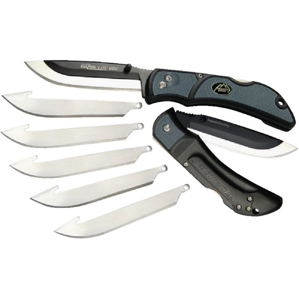 Outdoor Edge Razor-Lite Replaceable Blade 3-1/2 In. Folding Knife, Gray RLY-50C