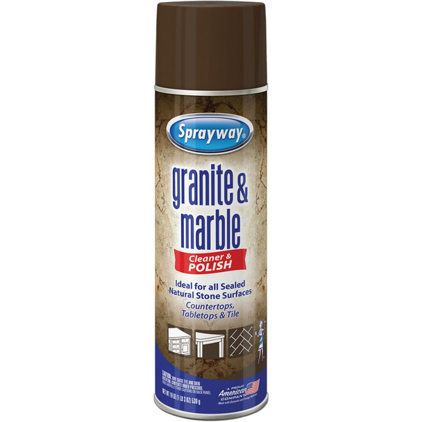 Sprayway 19 Oz. Granite & Marble Cleaner & Polish 1000037625