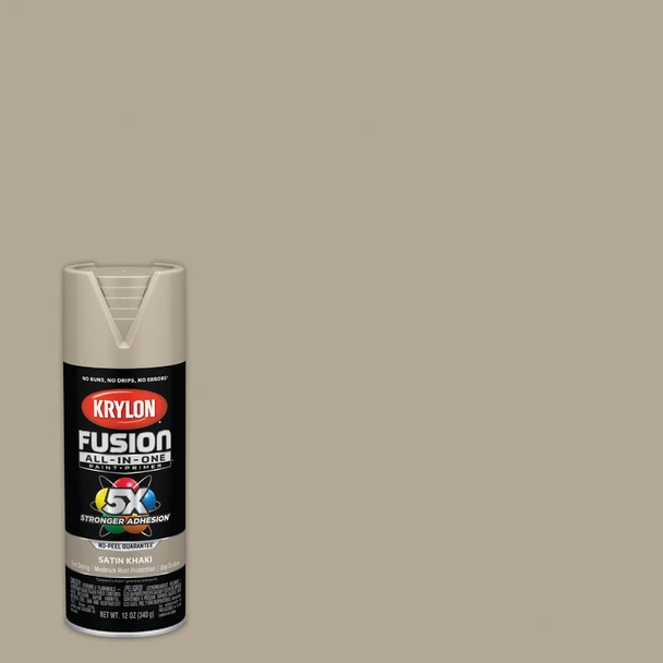 Krylon Fusion All-In-One Satin Spray Paint & Primer, Khaki K02740007