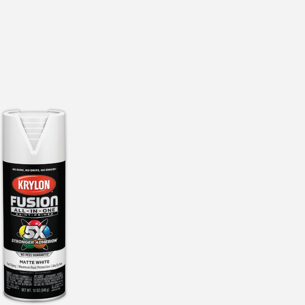 Krylon Fusion All-In-One Matte Spray Paint & Primer, White K02764007