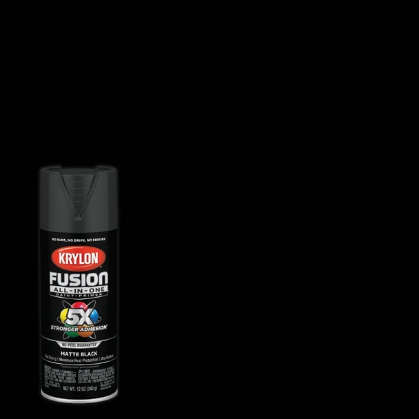 Krylon Fusion All-In-One Matte Spray Paint & Primer, Black K02754007