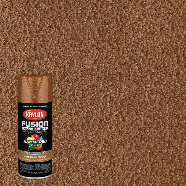 Krylon Fusion All-In-One Hammered Spray Paint & Primer, Copper K02786007