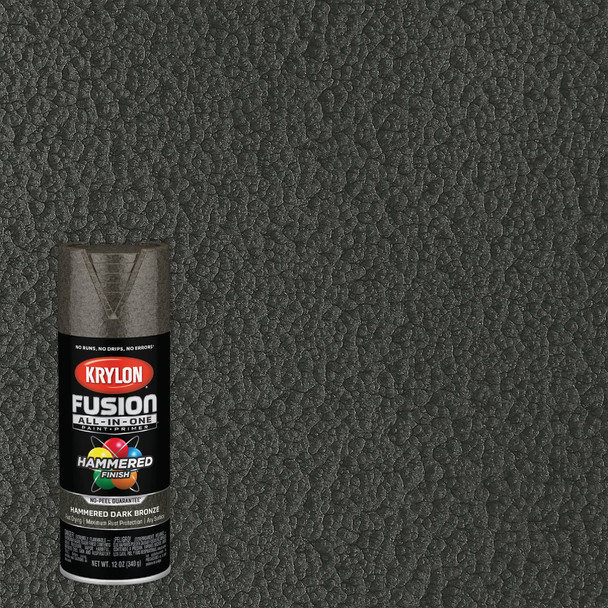 Krylon Fusion All-In-One Hammered Spray Paint & Primer, Dark Bronze K02787007