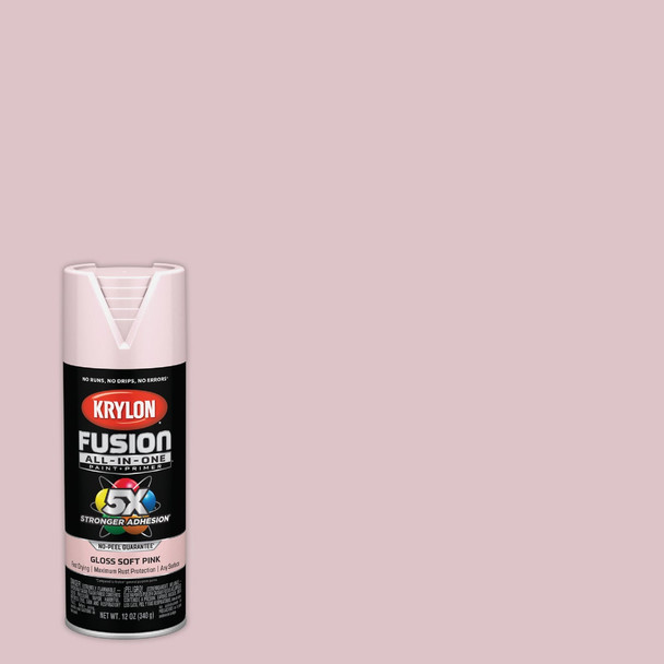 Krylon Fusion All-In-One Gloss Spray Paint & Primer, Pink Blush K02717007