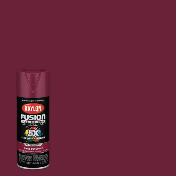 Krylon Fusion All-In-One Gloss Spray Paint & Primer, Burgundy  K02704007