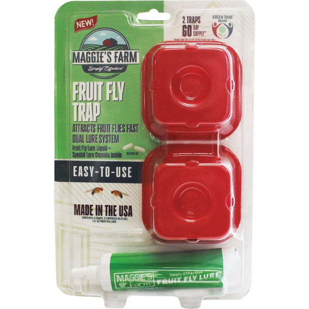 Maggie's Farm Indoor Fruit Fly Trap (2-Pack) MFFT002