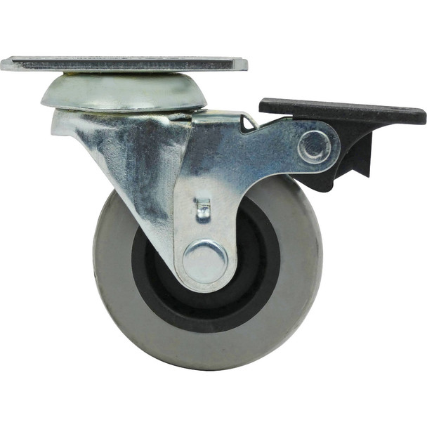 Shepherd Hardware 2 In. Thermoplastic Swivel Plate Caster with Brake 3542